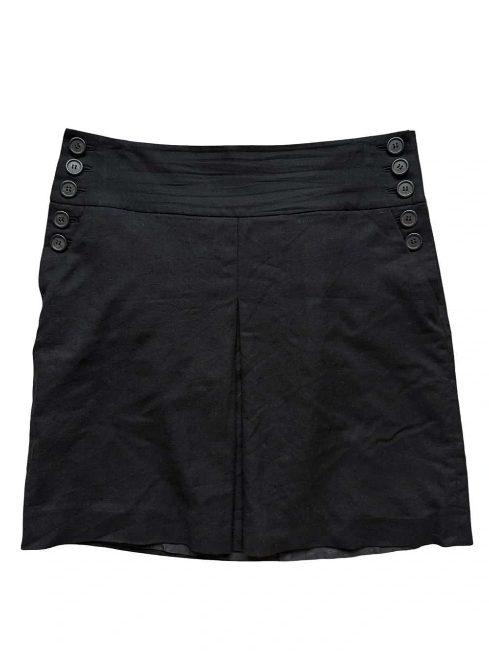J Crew Black Wool Skirt Size 8